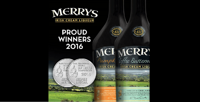 Merrys Buttermint och Pumpkin Spice likörer har vunnit silvermedalj på World Spirits Competition