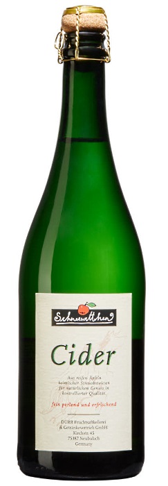 en flaska cider med kork