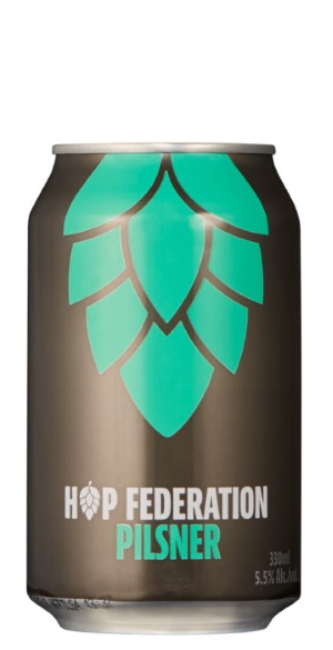 en burk Hop Federation Pilsner
