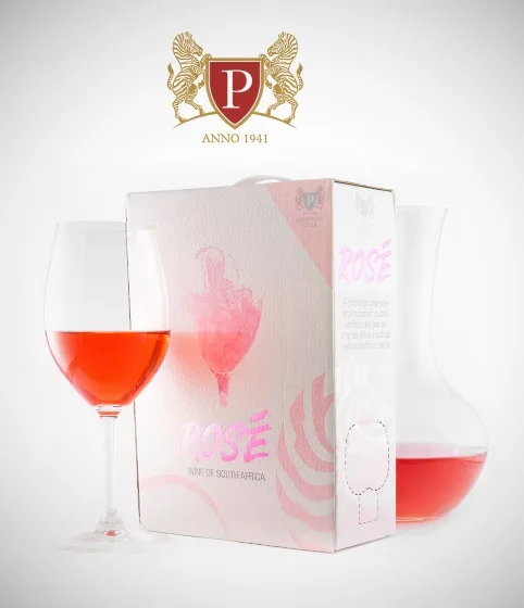 Rosébox Perdeberg med logotyp