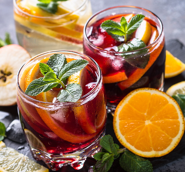 sangria i glas