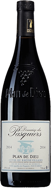 Côtes du Rhône vinflaska Pasquiers