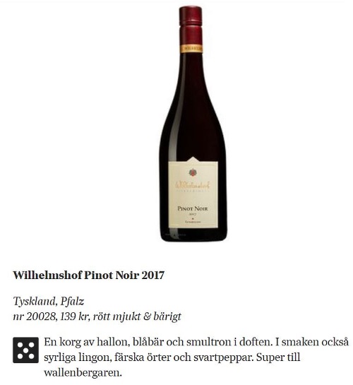 kritik av viner på Svd och flaska